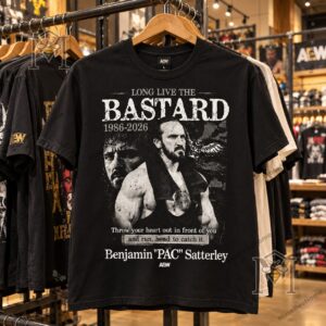AEW PAC Benjamin Satterley Long Live The Bastard Tribute T-Shirt - photo 3
